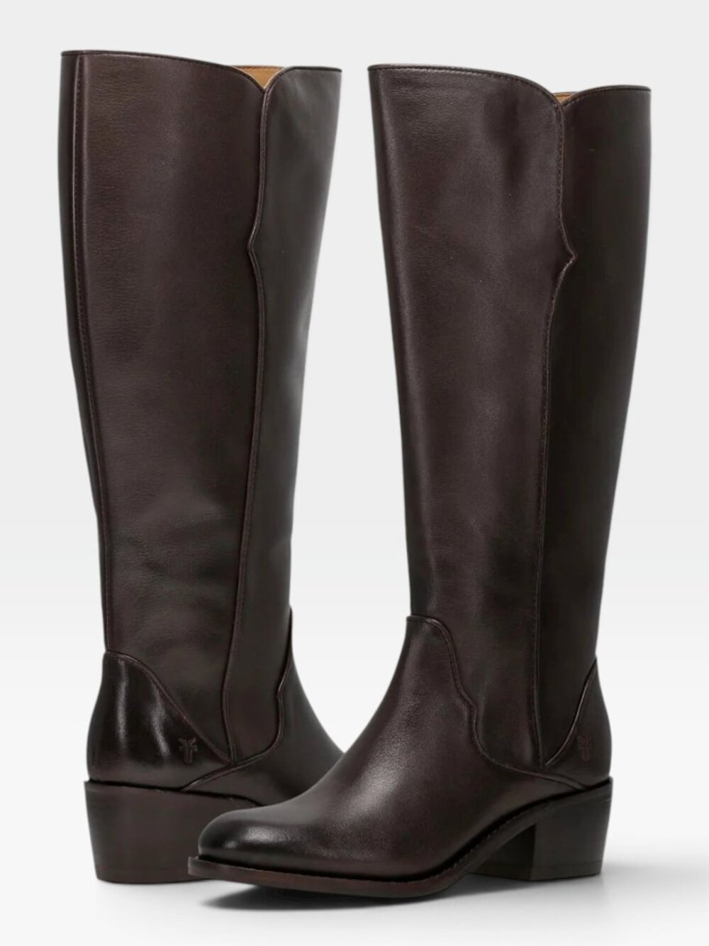 Frye Carson 2 Piping Tall Leather Riding Knee High Boots Size 5.5 New